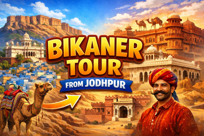 Weekend getaway from Jodhpur to Bikaner featuring forts, palaces, and camel safari experiences in Rajasthan