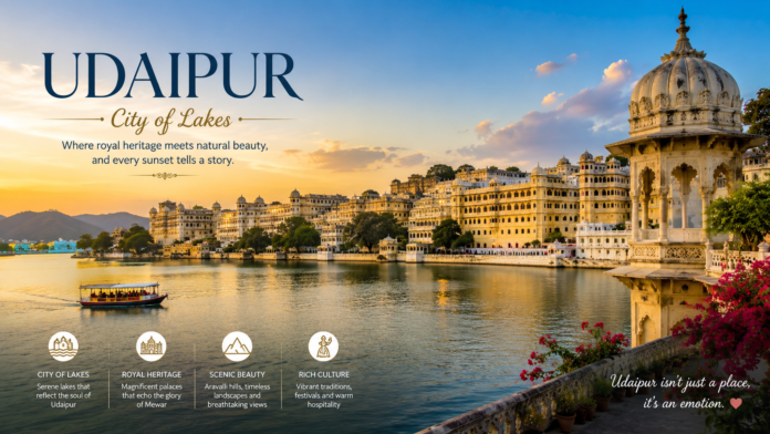 Tourists enjoying traditional Rajasthani cultural performances and heritage experiences in Udaipur, Rajasthan.
